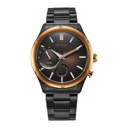 Swiss luxury watch with stainless steel band