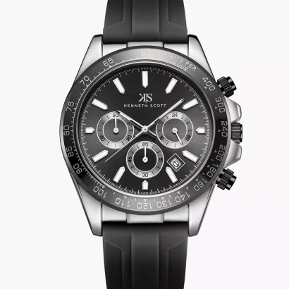 Swiss luxury watch with stainless steel band