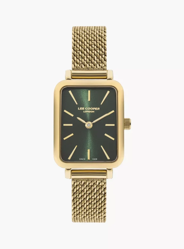 Swiss luxury watch with stainless steel band