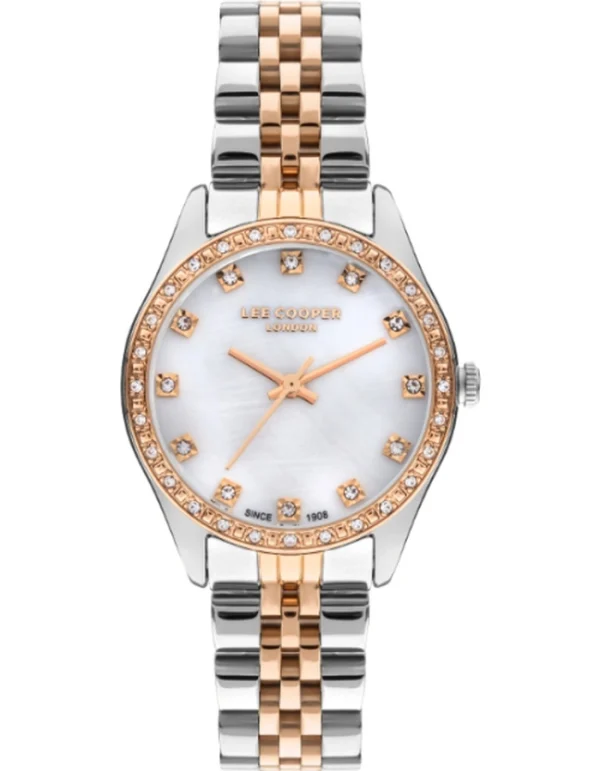 Swiss luxury watch with stainless steel band