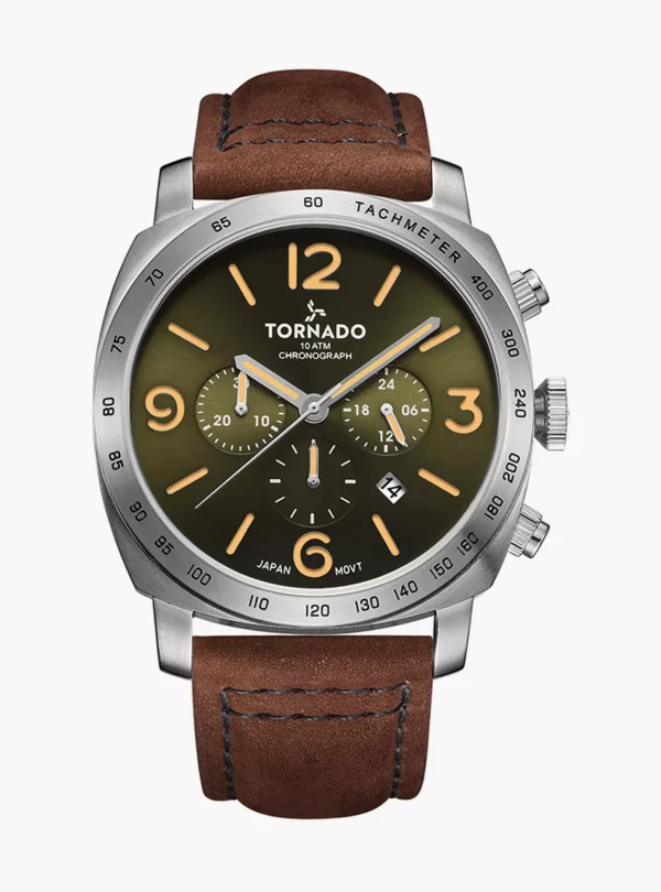 Swiss luxury watch with stainless steel band