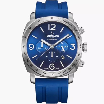 Swiss luxury watch with stainless steel band