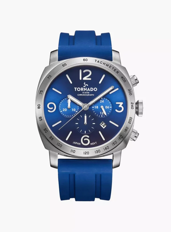 Swiss luxury watch with stainless steel band