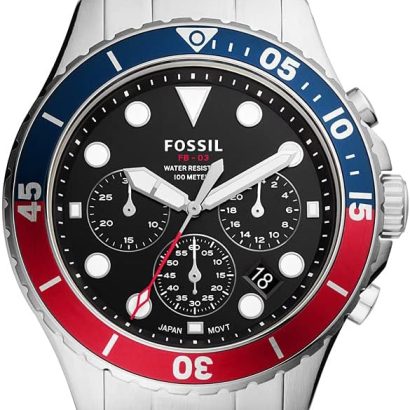 Swiss luxury watch with stainless steel band