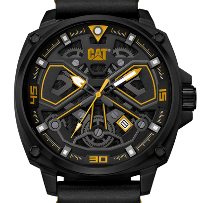 Swiss luxury watch with stainless steel band