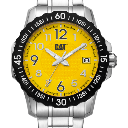Swiss luxury watch with stainless steel band