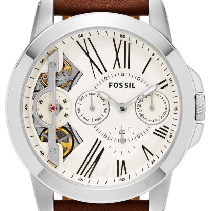 Swiss luxury watch with stainless steel band