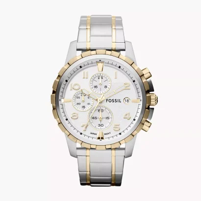 Swiss luxury watch with stainless steel band