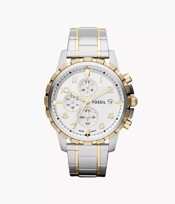 Swiss luxury watch with stainless steel band
