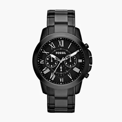 Swiss luxury watch with stainless steel band