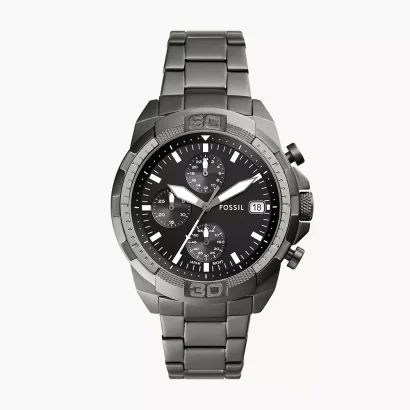 Swiss luxury watch with stainless steel band