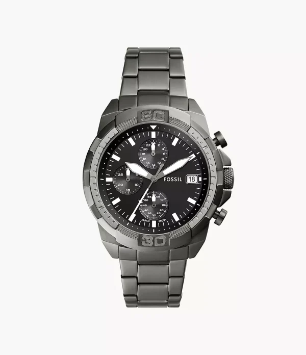 Swiss luxury watch with stainless steel band
