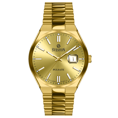 Swiss luxury watch with stainless steel band