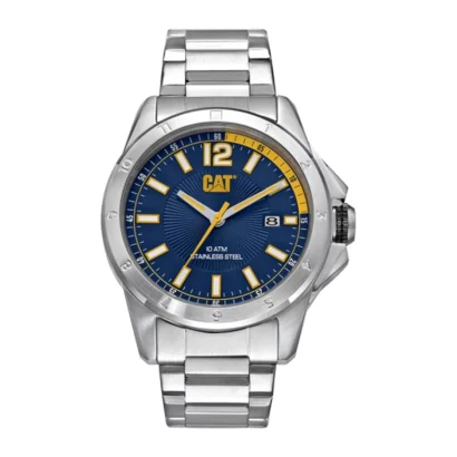 Swiss luxury watch with stainless steel band