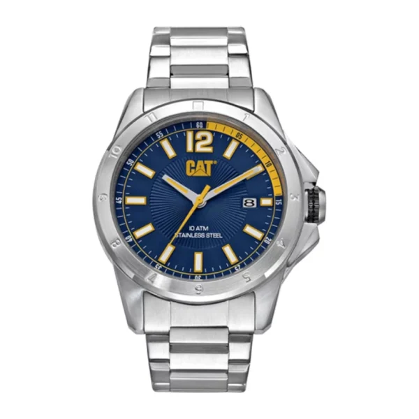 Swiss luxury watch with stainless steel band