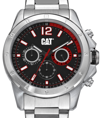 Swiss luxury watch with stainless steel band