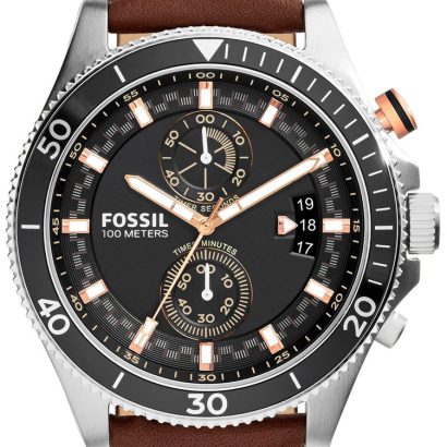 Swiss luxury watch with stainless steel band