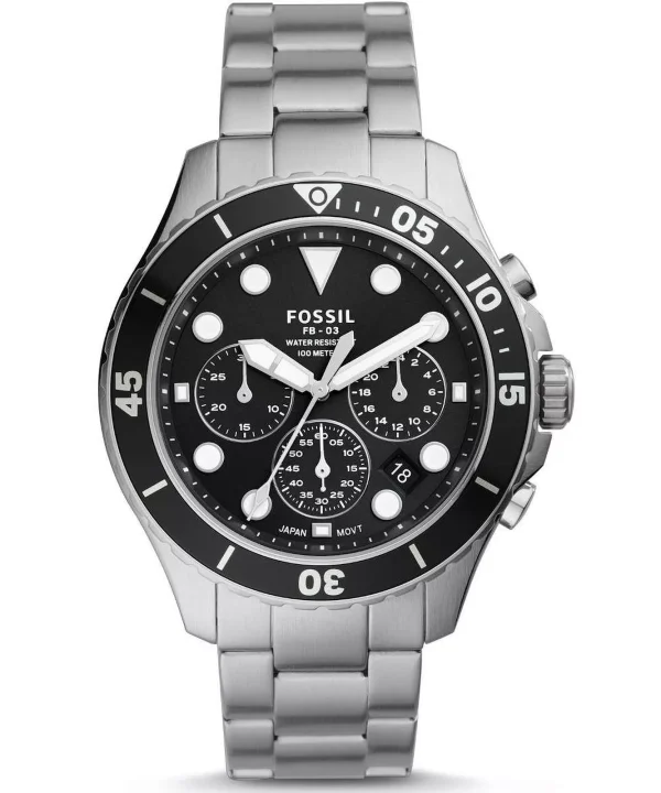 Swiss luxury watch with stainless steel band
