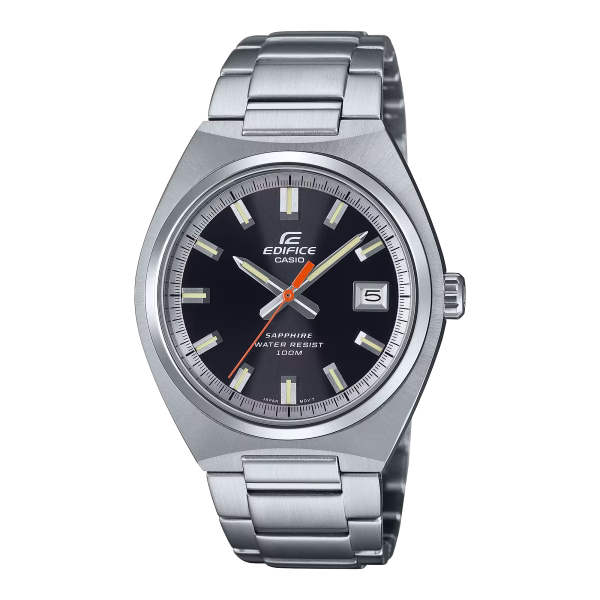 Swiss luxury watch with stainless steel band