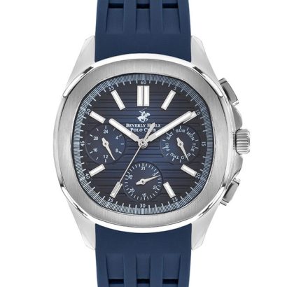 Swiss luxury watch with stainless steel band