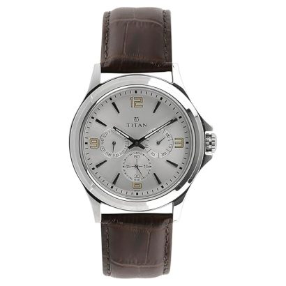 Swiss luxury watch with stainless steel band