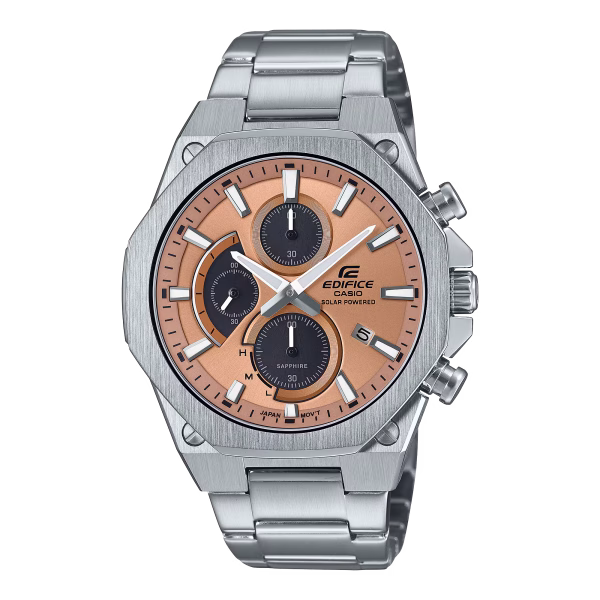 Swiss luxury watch with stainless steel band