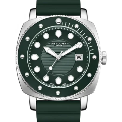 Swiss luxury watch with stainless steel band