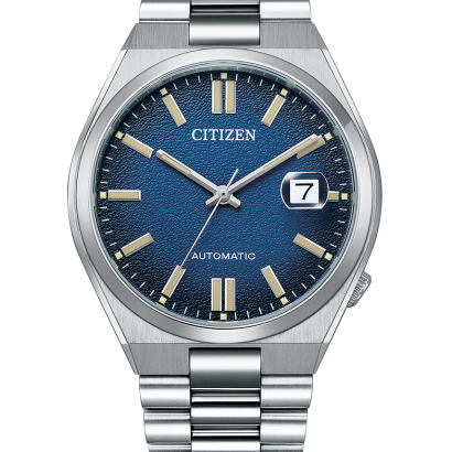 Swiss luxury watch with stainless steel band