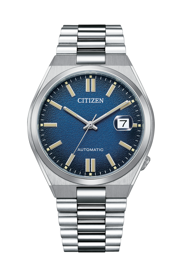 Swiss luxury watch with stainless steel band