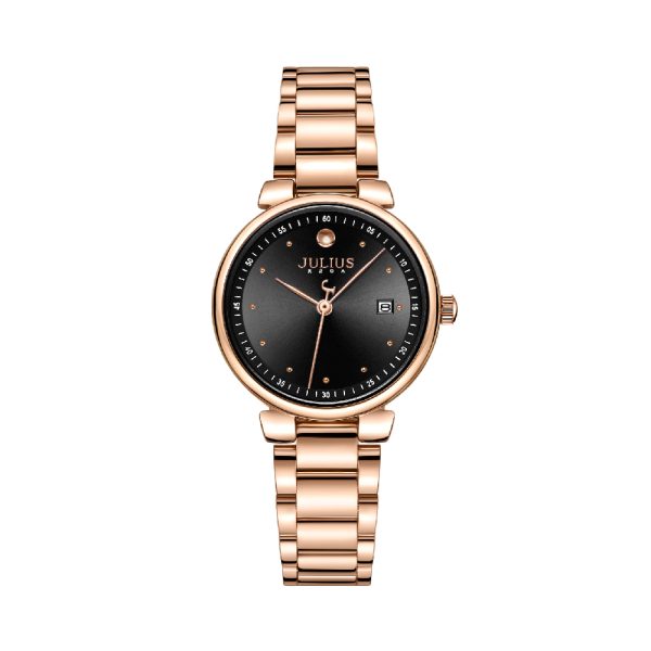Swiss luxury watch with stainless steel band