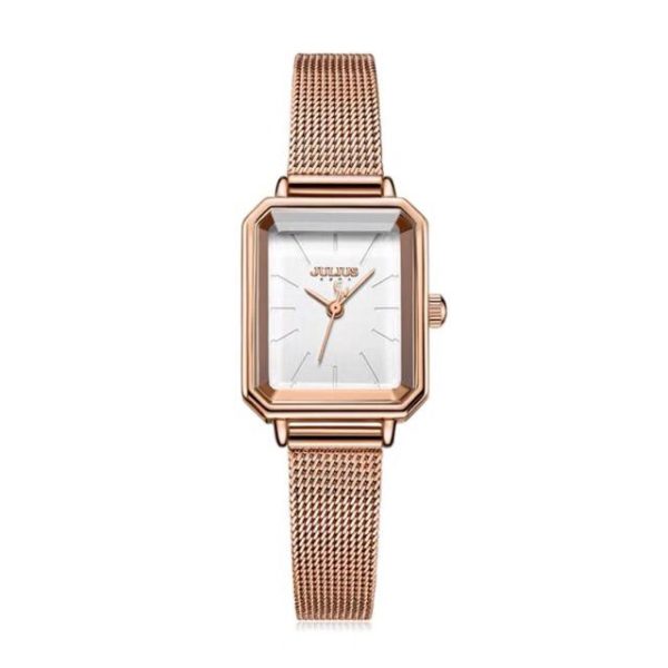 Swiss luxury watch with stainless steel band