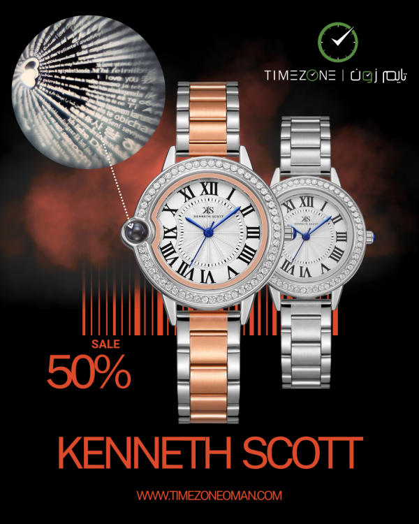 Kenneth Scott Women's White Dial Analog Watch - K22530-KBKW