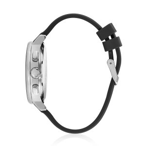 Swiss luxury watch with stainless steel band