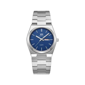 Swiss luxury watch with stainless steel band