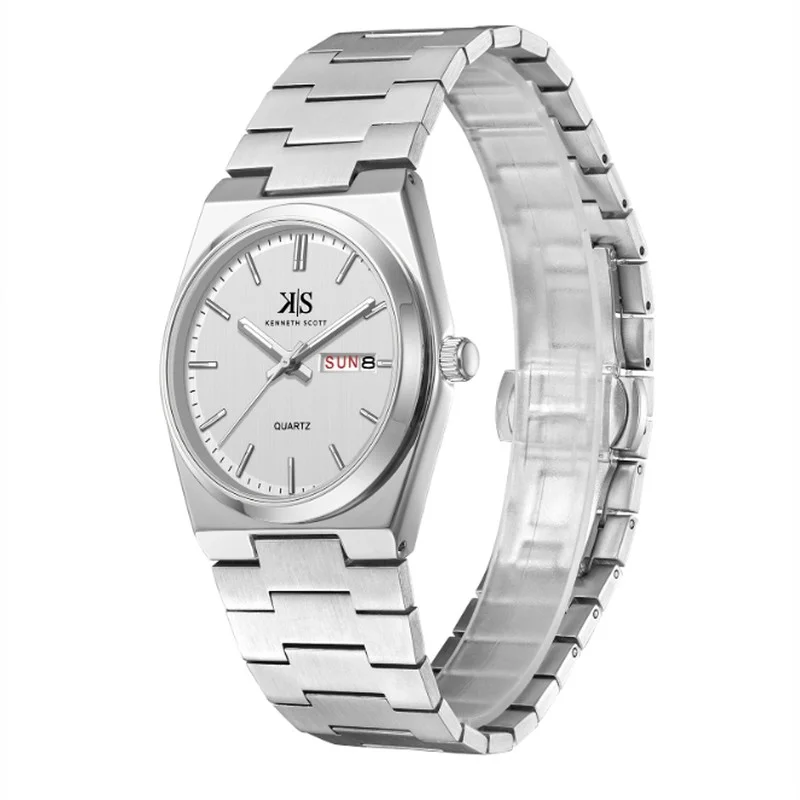 Timezone Oman – Luxury Watches, Swiss Timepieces & Smartwatches Men's Stainless Steel Analog Watch K24011-SBSW - 40 mm