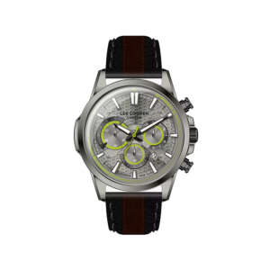 Lee Cooper Men Black Chronograph Leather Strap Watch | LC07493.061