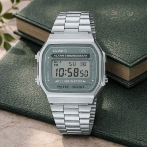 CASIO A168WA-3A GREEN DIAL