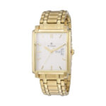 TITAN 1506YM01 REGALIA SQUARE DIAL STAINLESS STEEL WATCH
