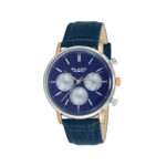 BLADE Alpha Bichrome 3663G1UBB SS & Leather Strap Multifunction Men's Watch