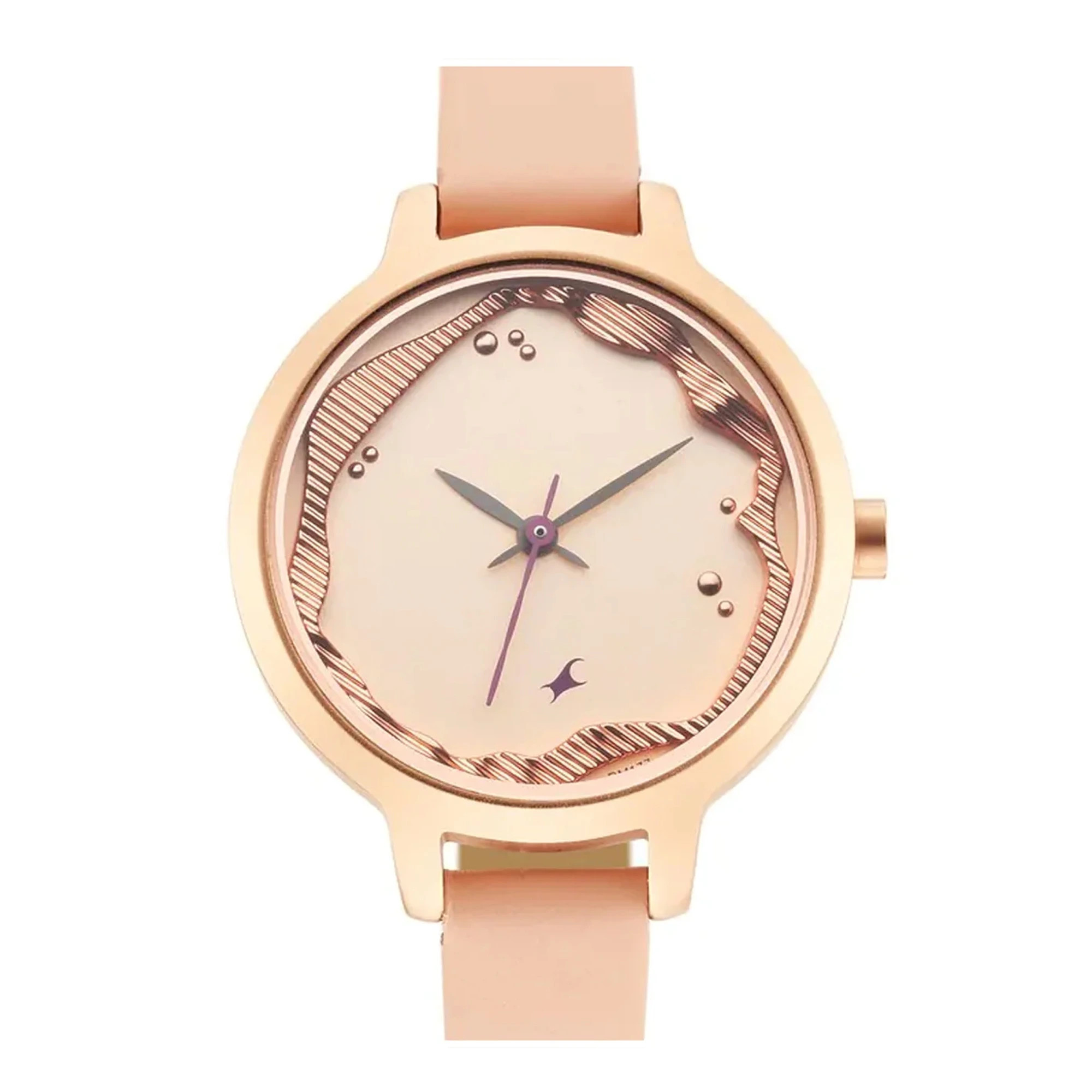 6260WL02.jpg Fastrack 6260WL02 Biege - ft uptown retreat Leather Analog Women's Watch- - Image 1