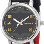 Fastrack Bold Black Dial Analog Watch for Guys 38052SL05, Black, strap
