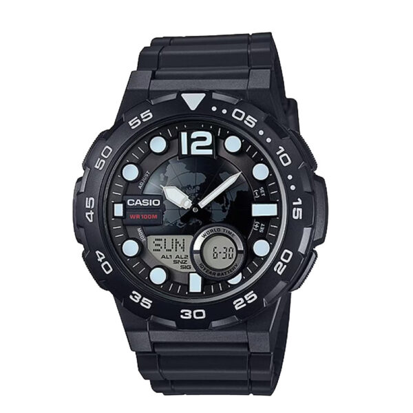 CASIO AEQ-100W-1AV DIGITAL ANALOG ROUND DIAL MEN'S WATCH