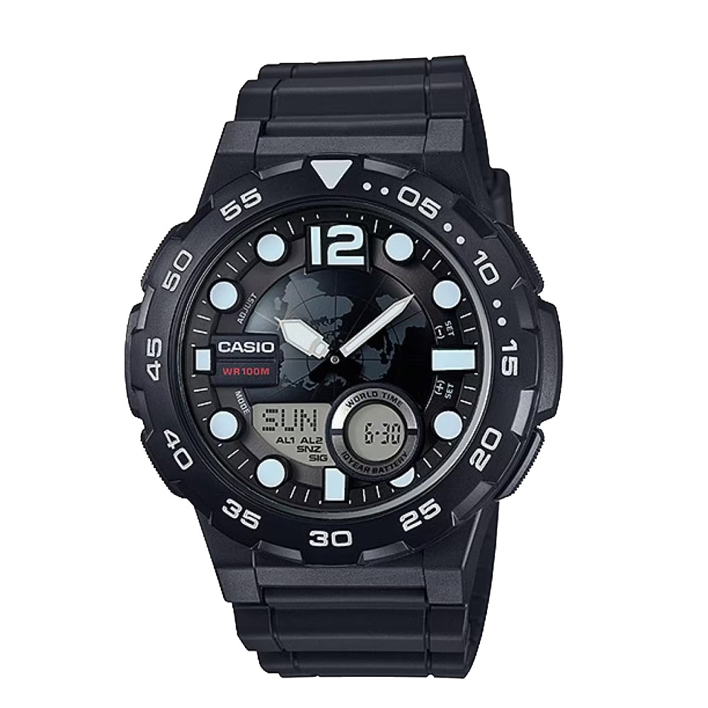 AEQ-100W-1AV.jpg CASIO AEQ-100W-1AV DIGITAL ANALOG ROUND DIAL MEN'S WATCH - Image 1
