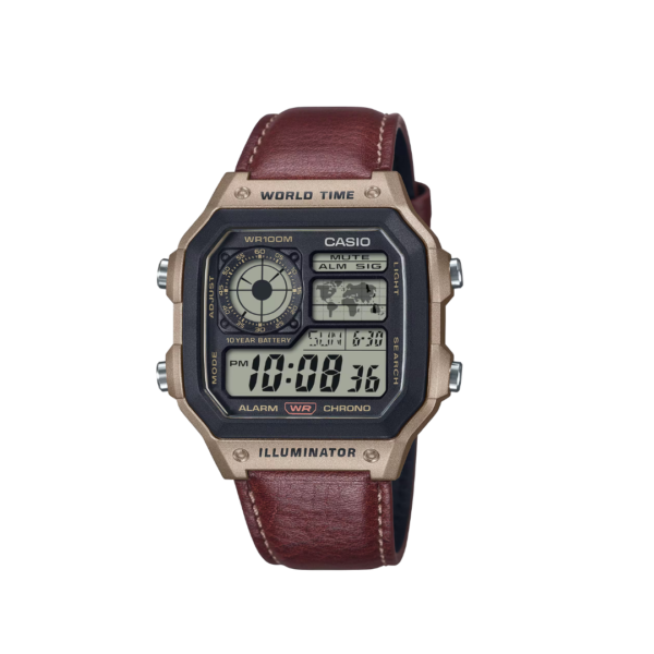 CASIO AE1200WHL-5A Digital World Time Men's Watch