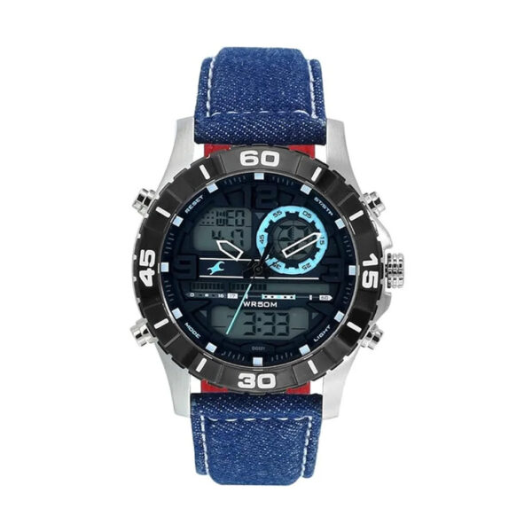 FASTRACK NN38035SL05 DENIM ANALOG MEN'S DUAL TIME ANALOG-DIGITAL WATCH