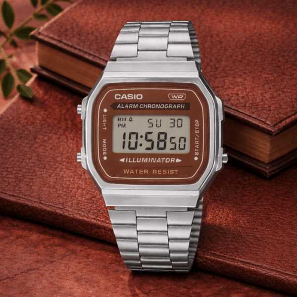 CASIO A168WA-5A BROWN DIAL
