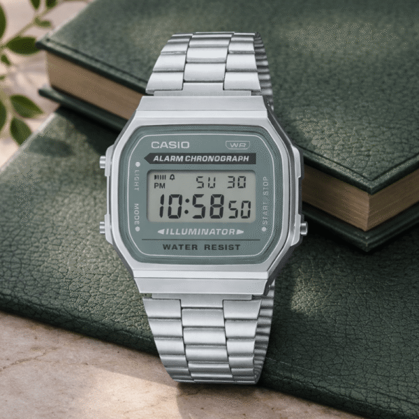 CASIO A168WA-3A GREEN DIAL