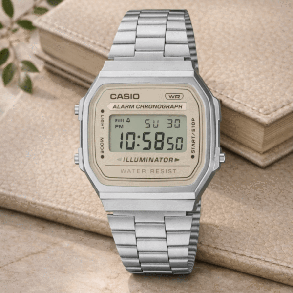 CASIO A168WA-8A CREAM DIAL