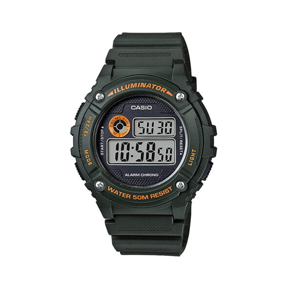 CASIO W216H-3B DIGITAL RESIN STRAP MEN'S WATCH