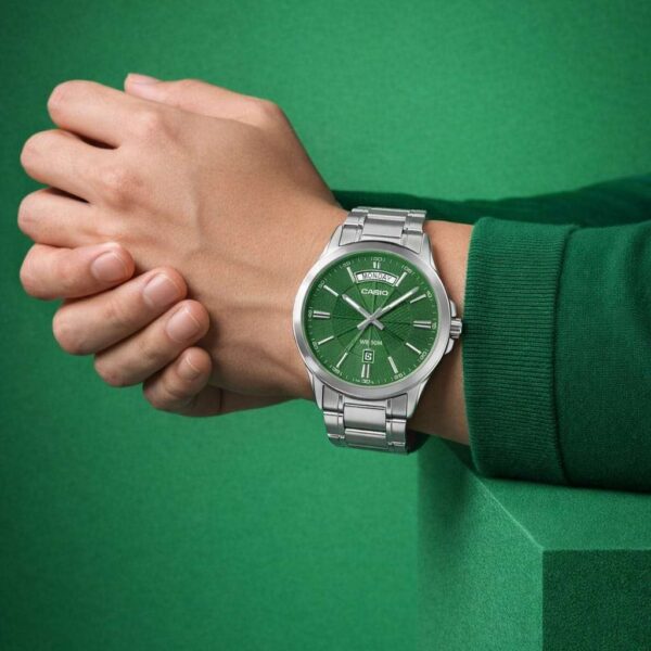 CASIO MTP1381D-3A GREEN DIAL